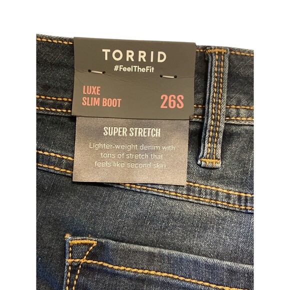Torrid Woman's Super Stretch Jeans Luxe‎ Slim Boot Size 26S - Picture 10 of 10